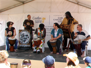 south african tourism castles in the sand cure cancer australia palm beach sydney interactive drumming